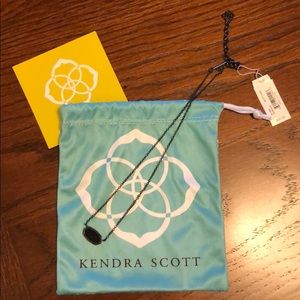 Kendra Scott Elisa necklace gunmetal/black drusy